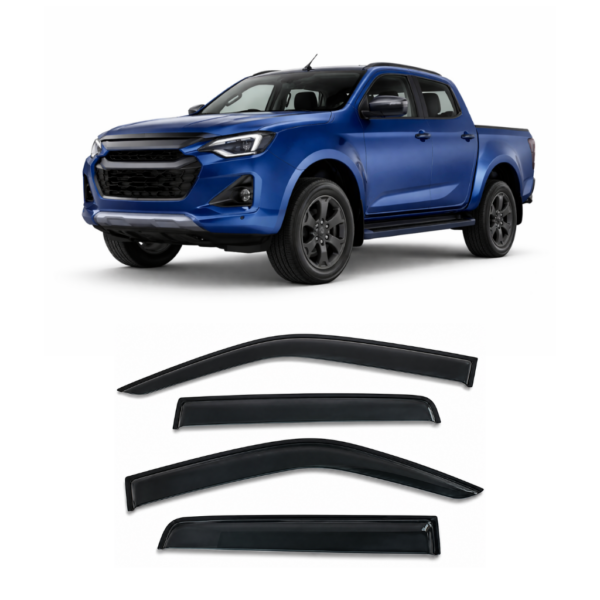 D-MAX 2020 DOOR VISOR  NO LOGO – BLACK