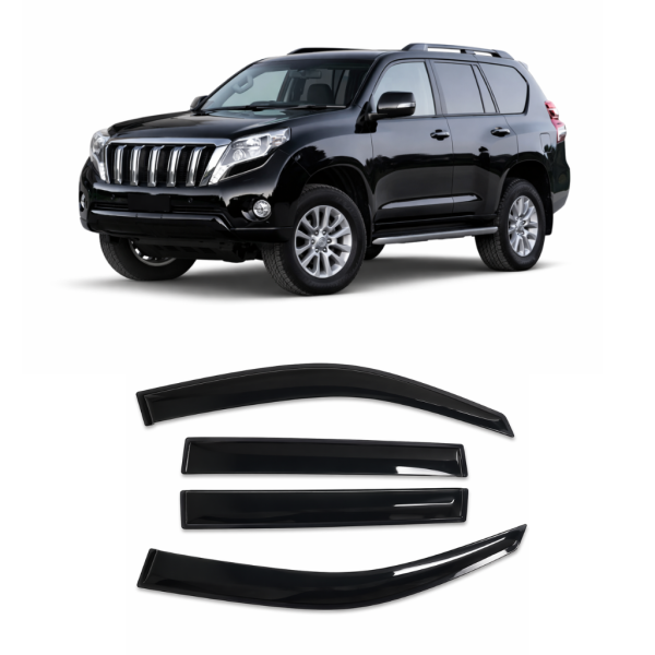 PRADO FJ150 2010-2020 DOOR VISOR NO LOGO – BLACK
